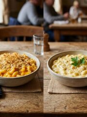 American mac and cheese vs British macaroni cheese