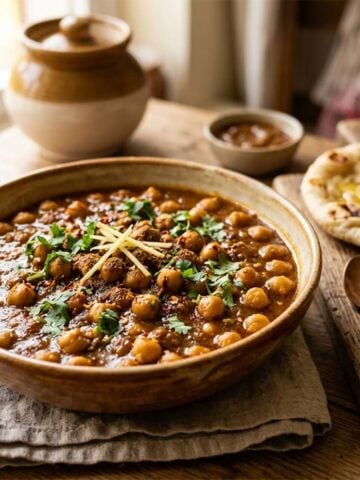 Punjabi-style chickpea curry or chole